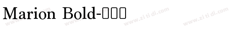 Marion Bold字体转换